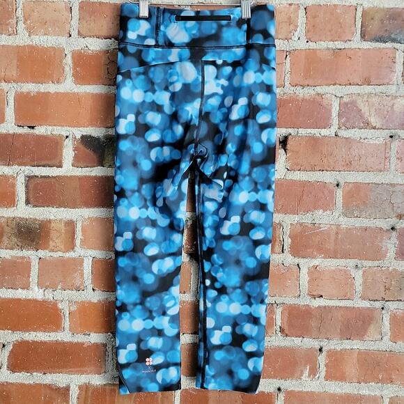 Sweaty Betty x ModelFIT yoga leggings blue fuzzy bubble print XS - Picture 3 of 8